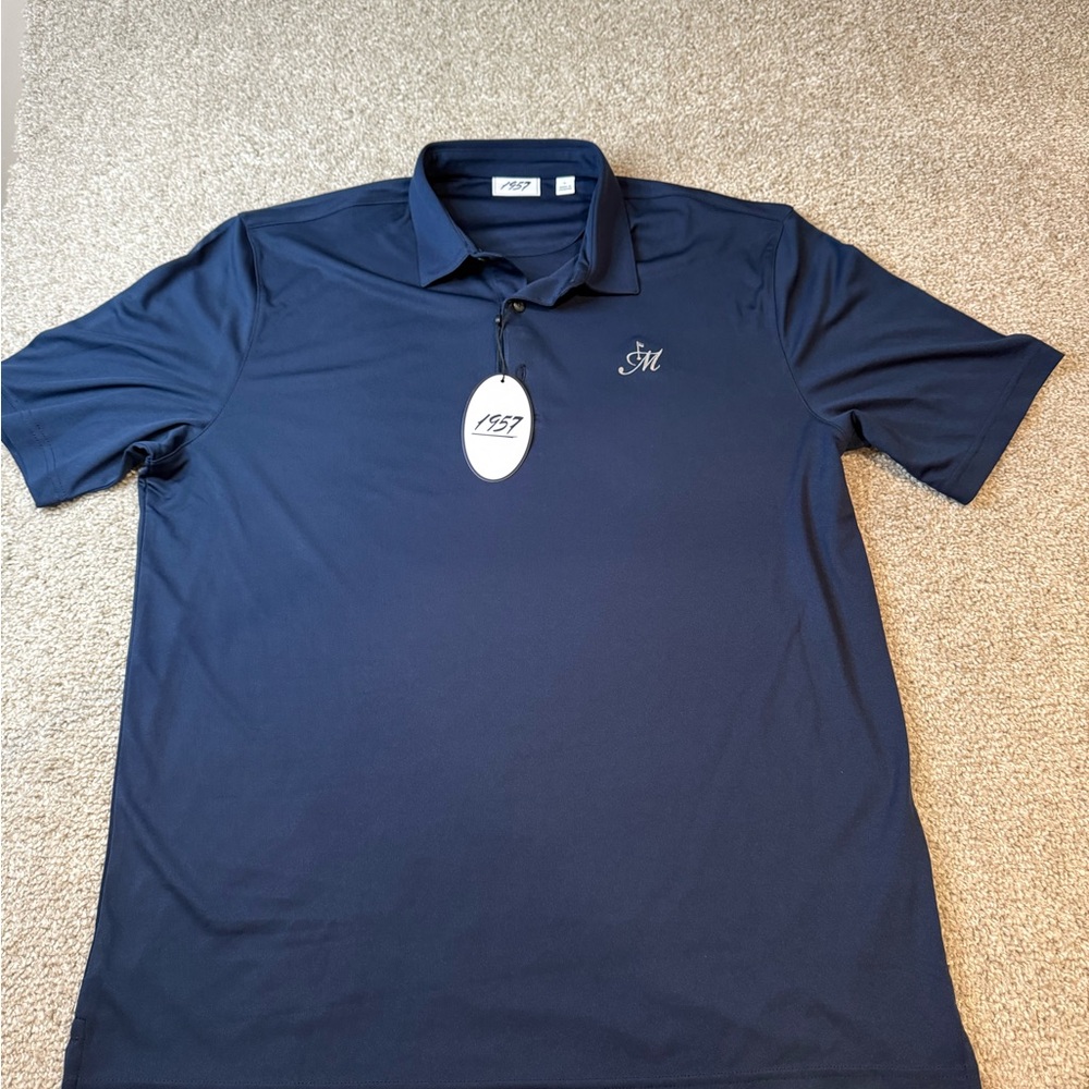 Navy Blue Men's Polo Shirt by 1957